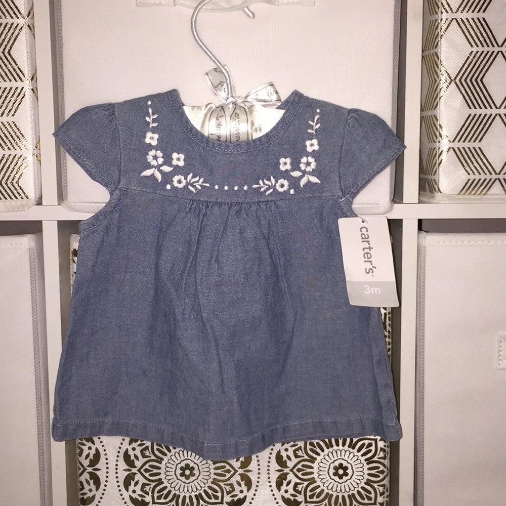 Baby girls NWT denim top